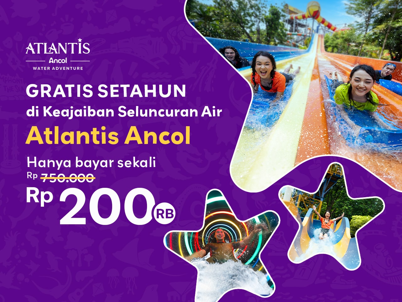 Annual Pass Atlantis Hanya 200rb! Bisa Berenang dan Main Sepuasnya Setahun